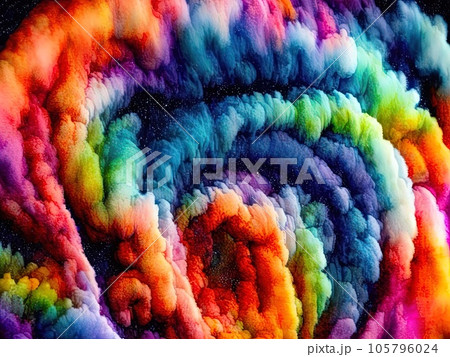 colorful isolated in black background colorful isolated in black background 105796024