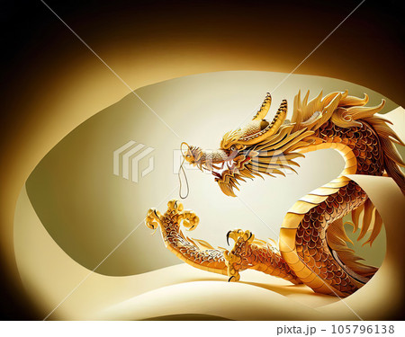 orient dragon with curve paper orient dragon with curve paper 105796138