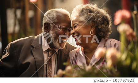 Senior couple getting married 105797923