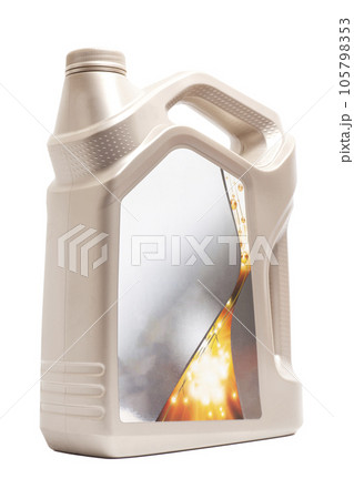 engine oil bottle isolated on white. engine oil bottle isolated on white. 105798353