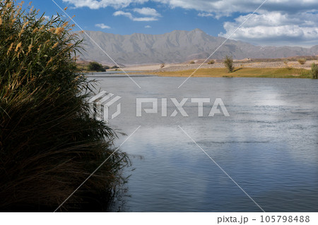 The orange river in Namibia The orange river in Namibia 105798488