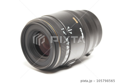 Camera photo lens macro isolated on white background Camera photo lens macro isolated on white background 105798565