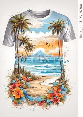 Aloha beaches Hawaii island t-shirt 105798968