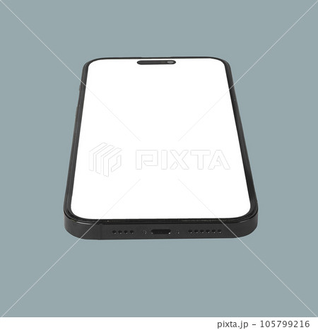 Berlin, Germany July 30 2023 Iphone 14 pro mockup, mobile phone screen in perspective view 105799216