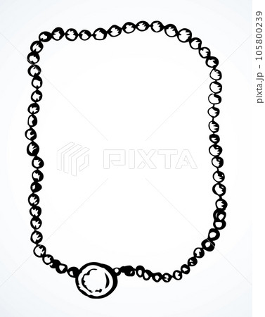 Antique beads. Vector drawing frame Antique beads. Vector drawing frame 105800239
