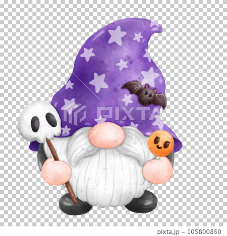 Gnome Halloween Watercolor clipart Gnome Witch Pumpkin Spooky cartoon character with a broom and a hat Hand Drawn Gnome Halloween Watercolor clipart Gnome Witch Pumpkin Spooky cartoon character with a broom and a hat Hand Drawn 105800850