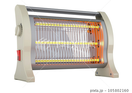 Infrared heater, halogen. 3D rendering Infrared heater, halogen. 3D rendering 105802160