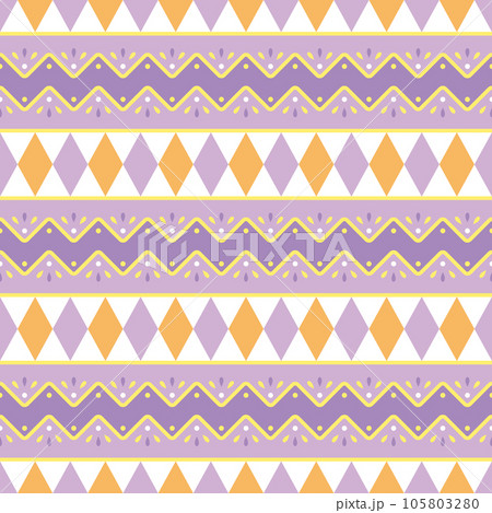 ダイヤ パステル パターン柄 パープル 105803280