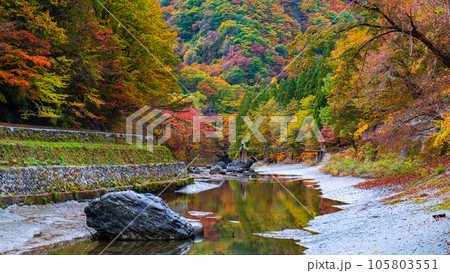 湯瀬渓谷(秋) 湯瀬渓谷(秋) 105803551