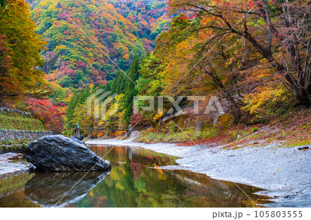 湯瀬渓谷(秋) 湯瀬渓谷(秋) 105803555