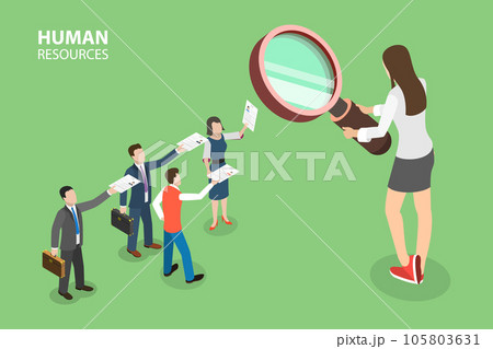 3D Isometric Flat Vector Conceptual Illustration of Human Resources 3D Isometric Flat Vector Conceptual Illustration of Human Resources 105803631