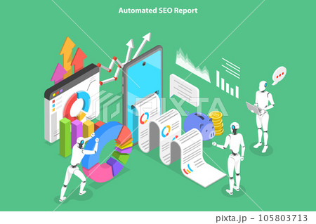 3D Isometric Flat Vector Conceptual Illustration of Automated SEO Report 3D Isometric Flat Vector Conceptual Illustration of Automated SEO Report 105803713