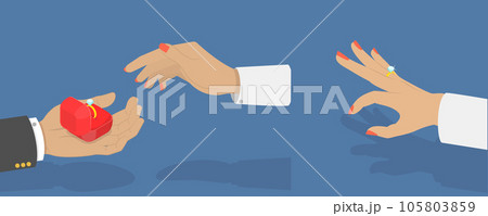 3D Isometric Flat Vector Conceptual Illustration of Wedding Ring 105803859