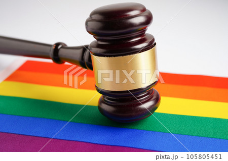 LGBT flag, rainbow color love symbol, pride month in June, vector illustration. LGBT flag, rainbow color love symbol, pride month in June, vector illustration. 105805451