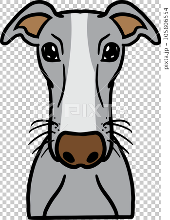 The dog face png image for pet or animal concept 105806554