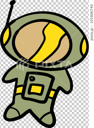 Space character cartoon design 105806740