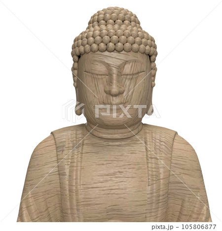 The wooden buddha for religious concept 3d rendering 105806877