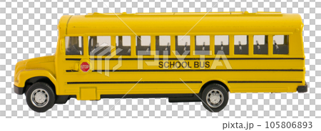 The school bus on white background png image for education concept 105806893