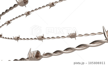 The barbed wire png image 3d rendering 105806911