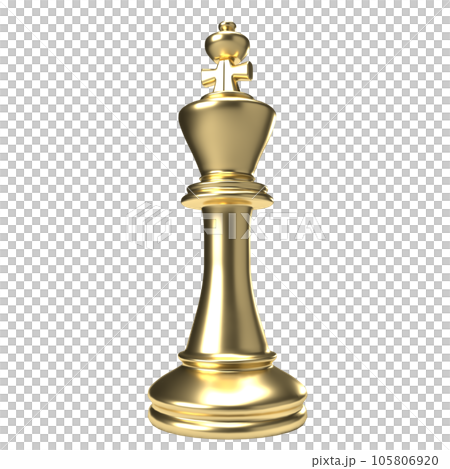 The gold king chess png image 3d rendering The gold king chess png image 3d rendering 105806920