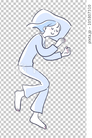 ぐっすり眠っている女性　 105807310