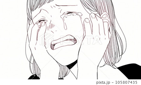 Illustration of a woman complaining about - Stock
