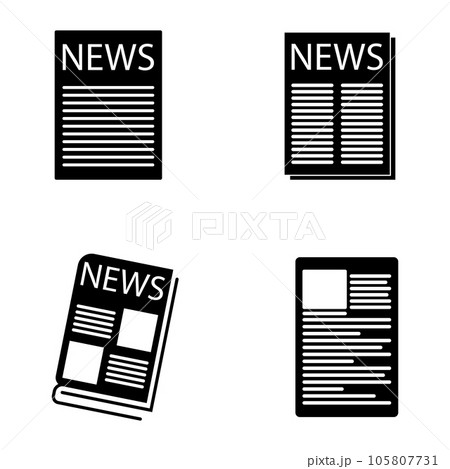 newspaper icon vector 105807731