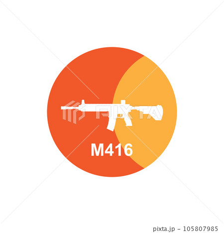 M416 weapon icon vector 105807985