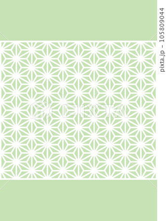 和柄の背景　麻の葉 105809044