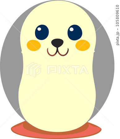 Cute seal cartoon wearing brown clothes. AI-generative 105809610