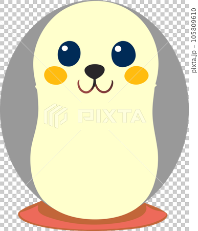 Cute seal cartoon wearing brown clothes. AI-generative 105809610