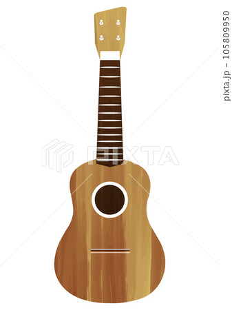 弦なしウクレレの水彩イラスト 105809950