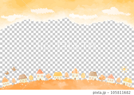 溫馨的秋季城鎮景觀圖 溫馨的秋季城鎮景觀圖 105811682