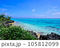 夏の青い海と空 105812099