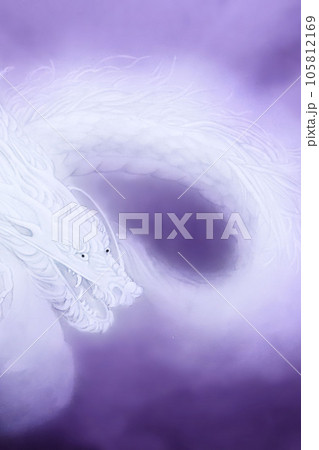 龍_絹_縦_紫 105812169