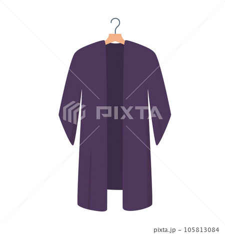 Tunic with hanger, casual clothing, shirt. Vector illustration in flat style. 105813084