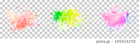 水彩スプラッシュ（オレンジ・イエローグリーン・ピンクパープル） 105814250