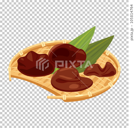 Wood ear fungus served in a bamboo colander 105814764