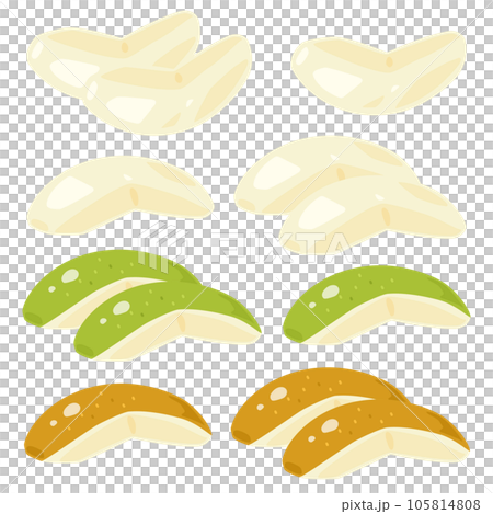 カットした梨セット 105814808