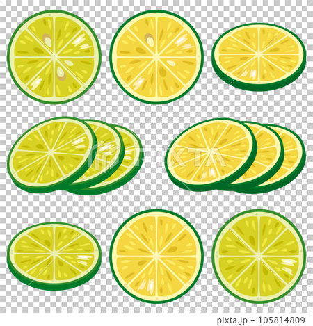 Round sliced sudachi 105814809