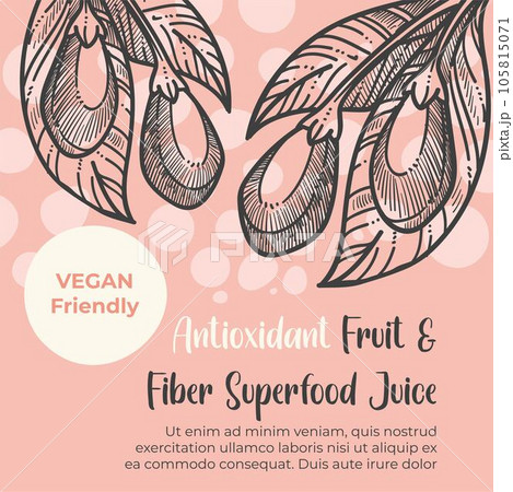 Vegan antioxidant fruit and fiber superfood juice Vegan antioxidant fruit and fiber superfood juice 105815071