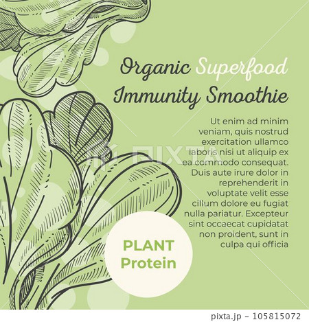 Organic superfood immunity smoothie plant protein 105815072