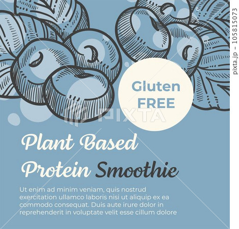 Plant based protein smoothie, gluten free banner 105815073