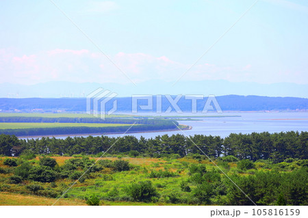 道の駅十三湖高原の展望台からの風景 105816159