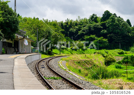 駅構内風景　阿蘇下田城駅（あそしもだじょうえき）「南阿蘇鉄道　全線開通・運航再開」 105816526