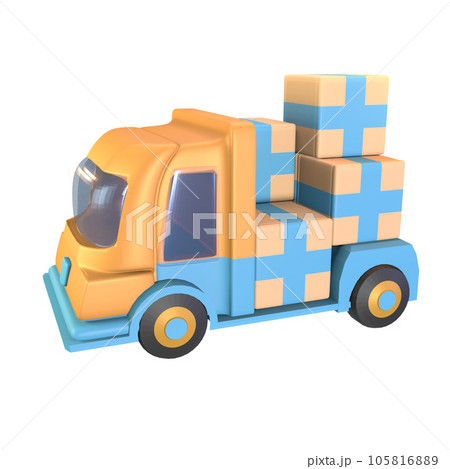 3D icon delivery package rendered isolated on the transparent background 105816889