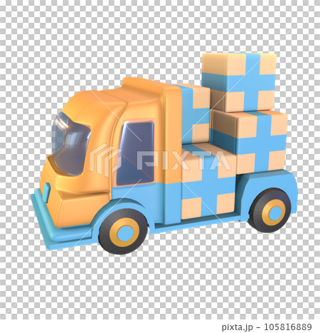 3D icon delivery package rendered isolated on the transparent background 105816889