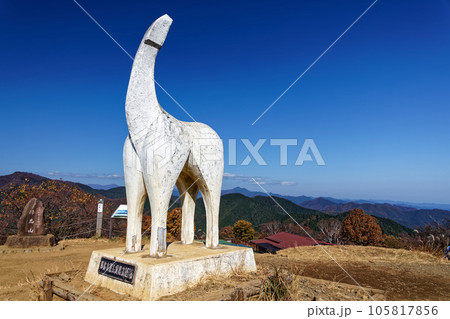 陣馬山山頂の白馬像 105817856