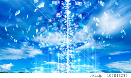 空とサイバーホログラムCG 105818255