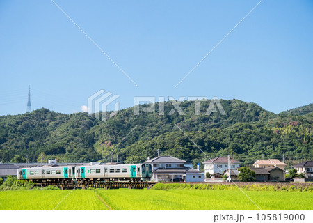 【徳島線】田園地帯を駆ける普通列車 105819000